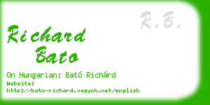 richard bato business card
